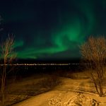 Aurora boreale, vicino a Finnsnes